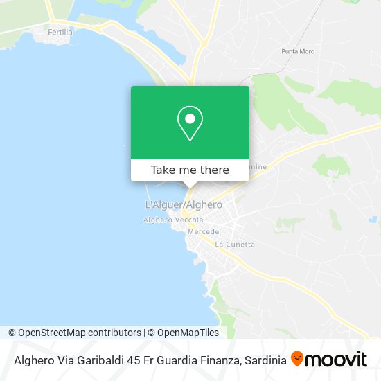 Alghero Via Garibaldi 45 Fr Guardia Finanza map