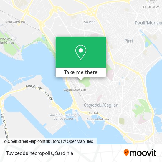 Tuvixeddu necropolis map