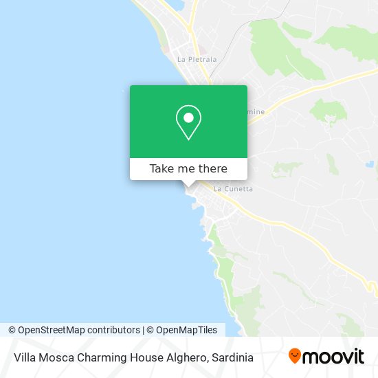 Villa Mosca Charming House Alghero map