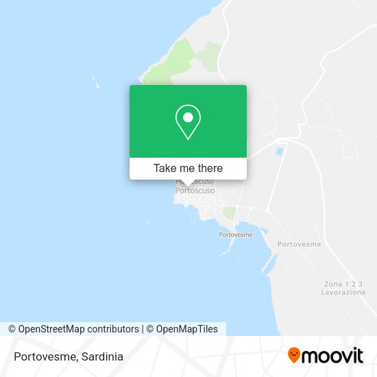 Portovesme map