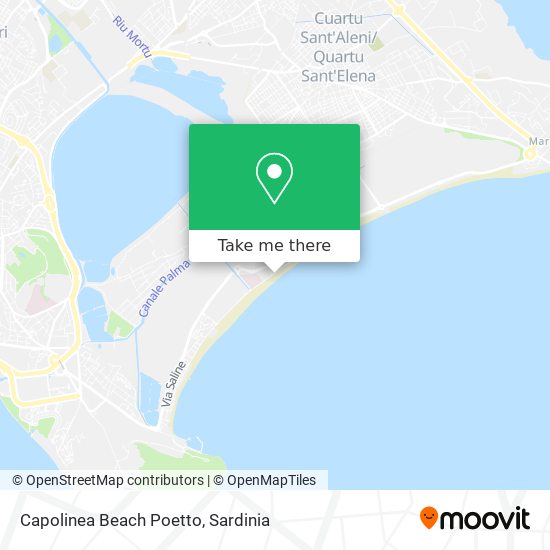 Capolinea Beach Poetto map