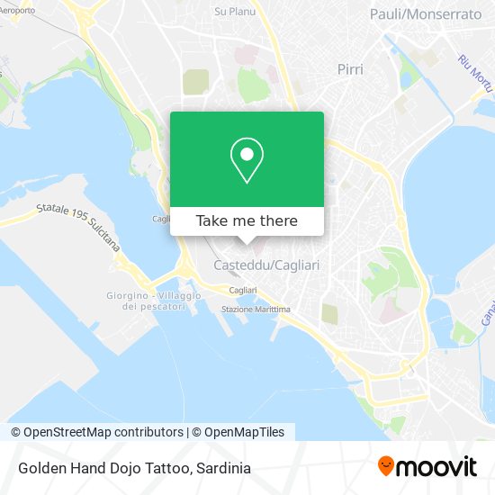 Golden Hand Dojo Tattoo map