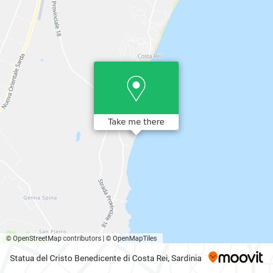 Statua del Cristo Benedicente di Costa Rei map