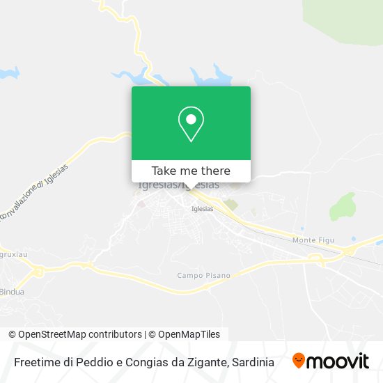 Freetime di Peddio e Congias da Zigante map