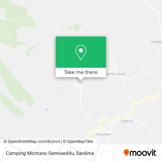 Camping Montano Sennixeddu map