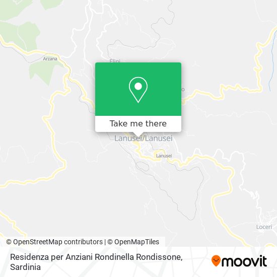 Residenza per Anziani Rondinella Rondissone map