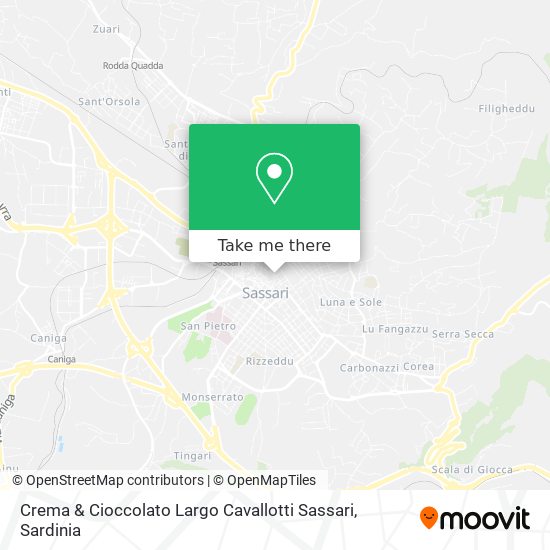 Crema & Cioccolato Largo Cavallotti Sassari map