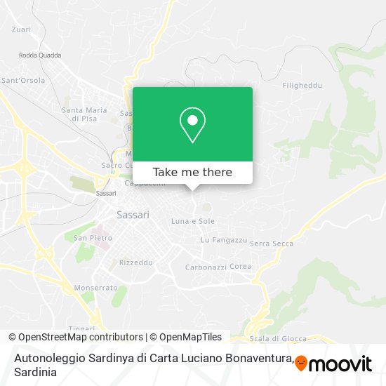 Autonoleggio Sardinya di Carta Luciano Bonaventura map