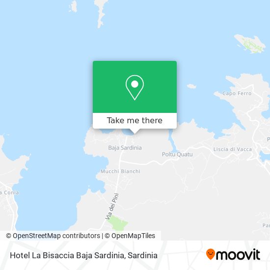 Hotel La Bisaccia Baja Sardinia map