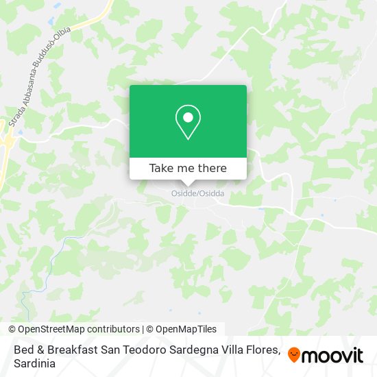 Bed & Breakfast San Teodoro Sardegna Villa Flores map