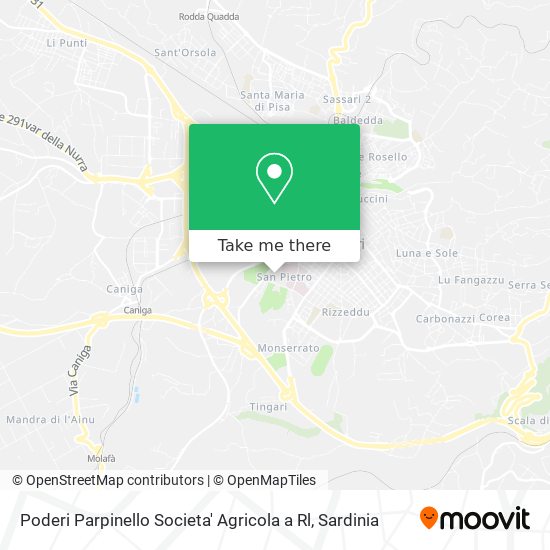 Poderi Parpinello Societa' Agricola a Rl map
