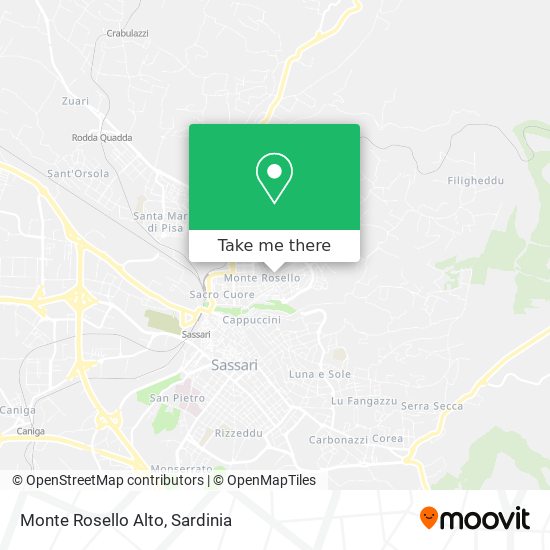 Monte Rosello Alto map
