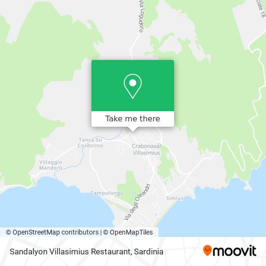 Sandalyon Villasimius Restaurant map
