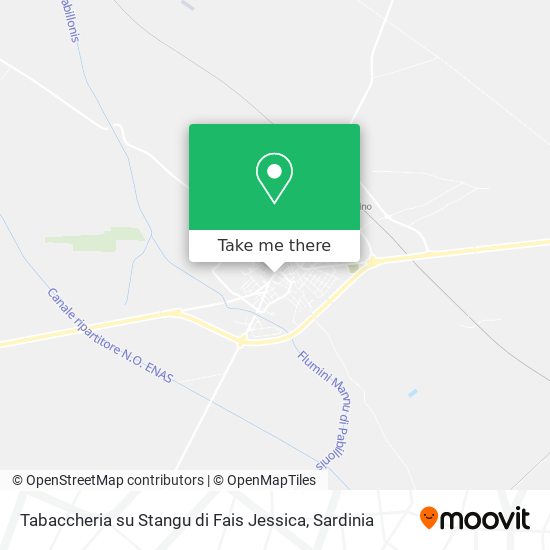 Tabaccheria su Stangu di Fais Jessica map