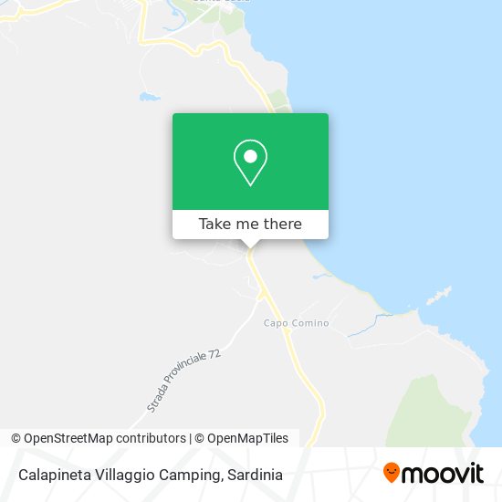 Calapineta Villaggio Camping map