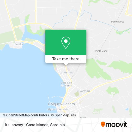 Italianway - Casa Manca map