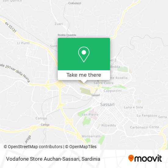 Vodafone Store Auchan-Sassari map