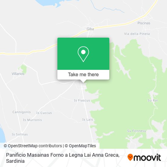 Panificio Masainas Forno a Legna Lai Anna Greca map