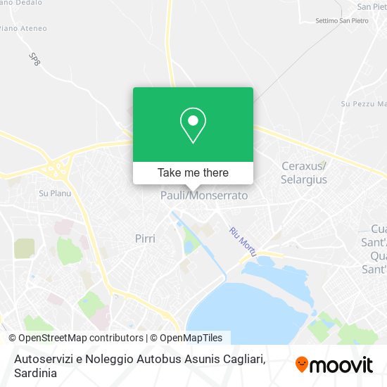 Autoservizi e Noleggio Autobus Asunis Cagliari map