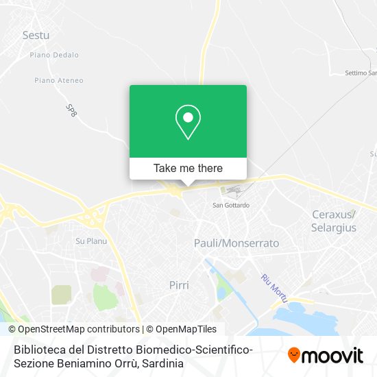 Biblioteca del Distretto Biomedico-Scientifico-Sezione Beniamino Orrù map