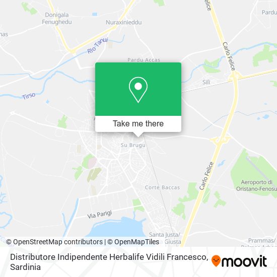 Distributore Indipendente Herbalife Vidili Francesco map