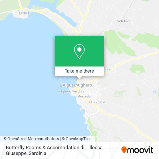 Butterfly Rooms & Accomodation di Tillocca Giuseppe map