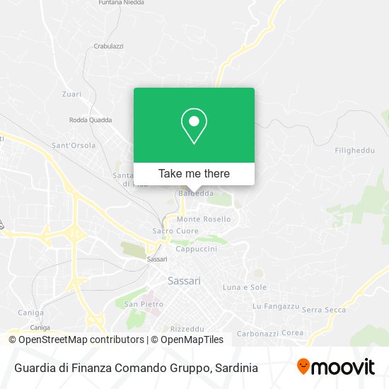 Guardia di Finanza Comando Gruppo map