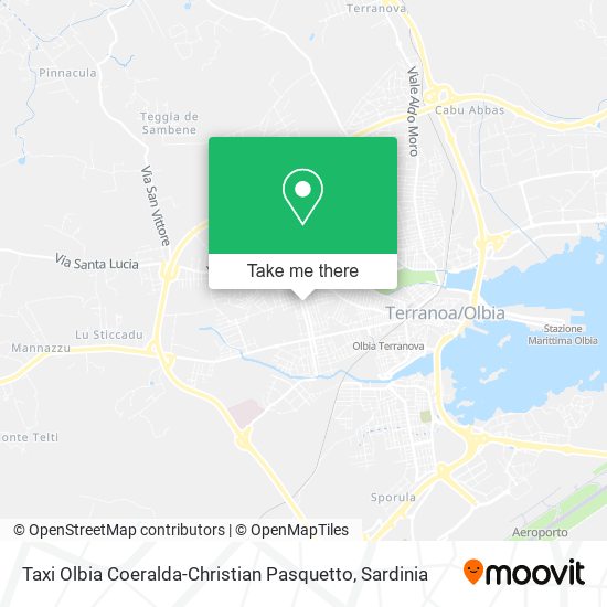 Taxi Olbia Coeralda-Christian Pasquetto map