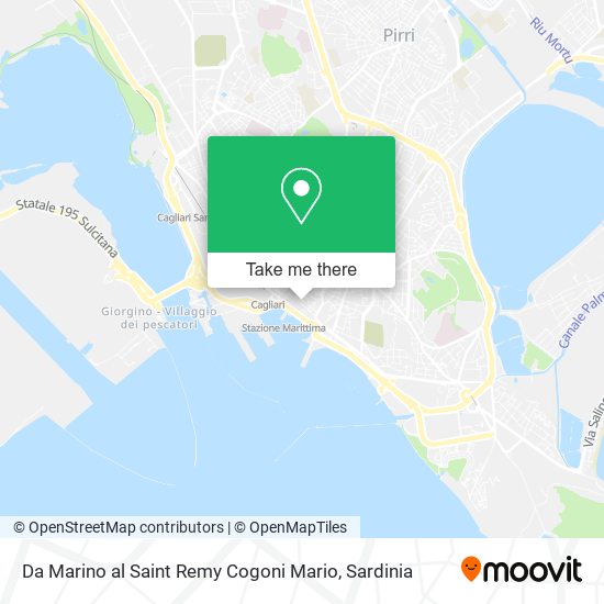 Da Marino al Saint Remy Cogoni Mario map