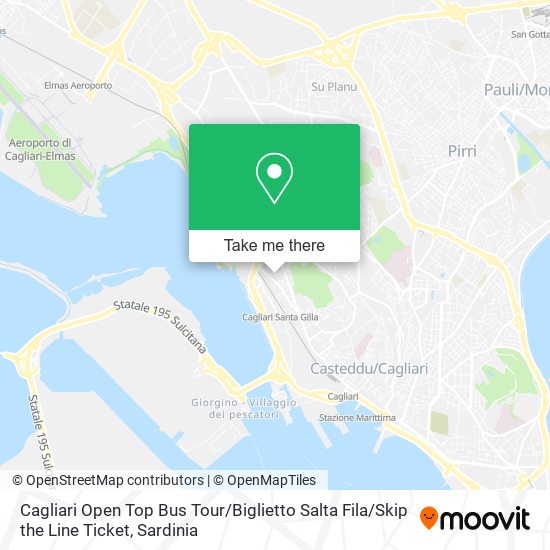 Cagliari Open Top Bus Tour / Biglietto Salta Fila / Skip the Line Ticket map