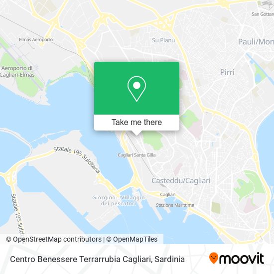 Centro Benessere Terrarrubia Cagliari map