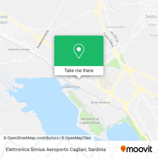 Elettronica Simius Aeroporto Cagliari map