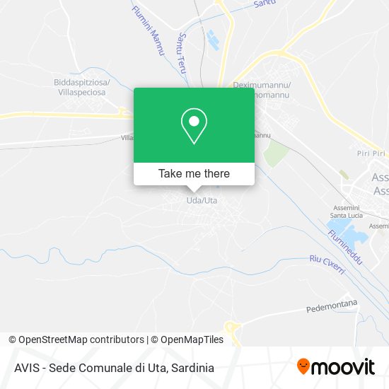 AVIS - Sede Comunale di Uta map