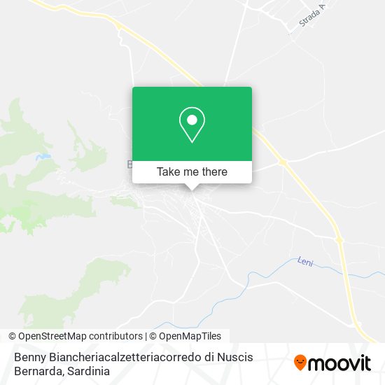 Benny Biancheriacalzetteriacorredo di Nuscis Bernarda map