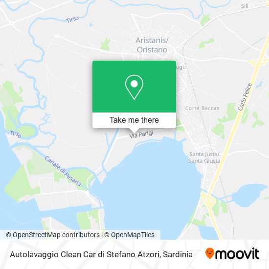 Autolavaggio Clean Car di Stefano Atzori map