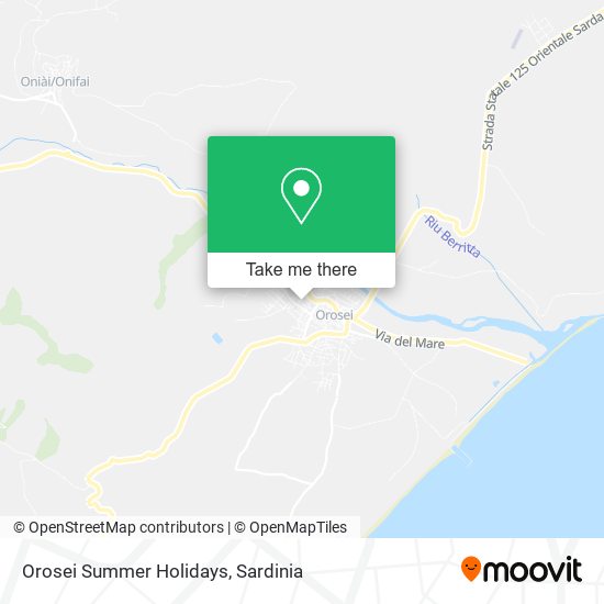 Orosei Summer Holidays map