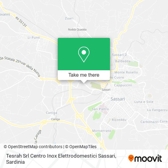 Tesrah Srl Centro Inox Elettrodomestici Sassari map