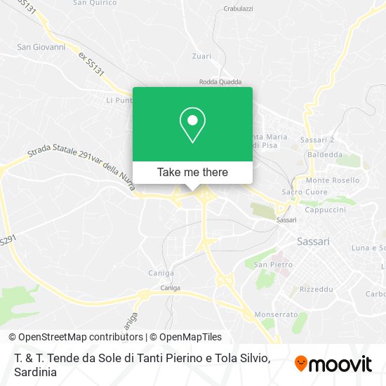 T. & T. Tende da Sole di Tanti Pierino e Tola Silvio map