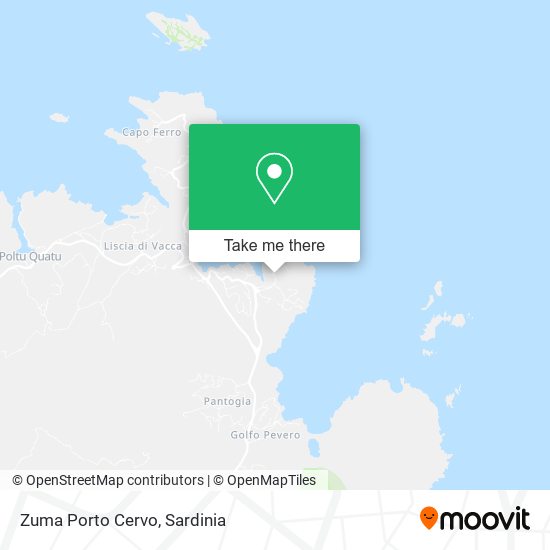 Zuma Porto Cervo map