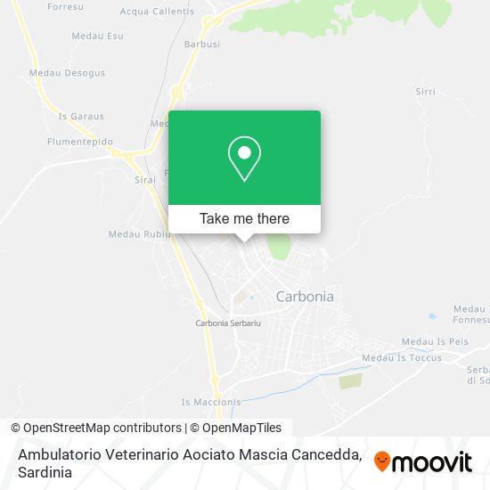 Ambulatorio Veterinario Aociato Mascia Cancedda map