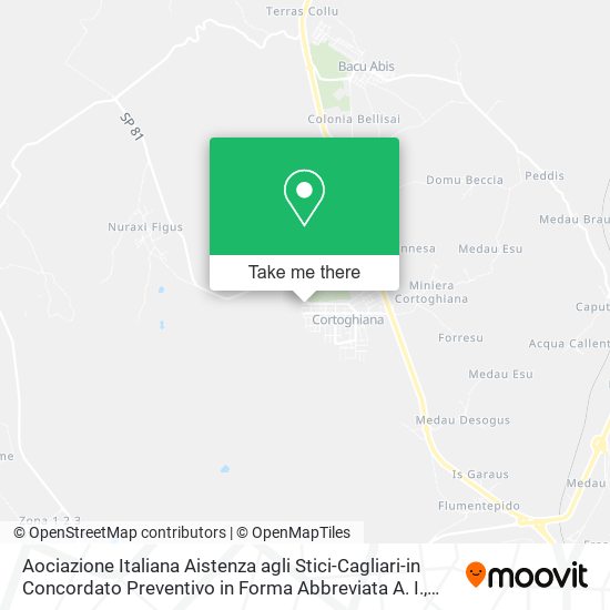 Aociazione Italiana Aistenza agli Stici-Cagliari-in Concordato Preventivo in Forma Abbreviata A. I. map