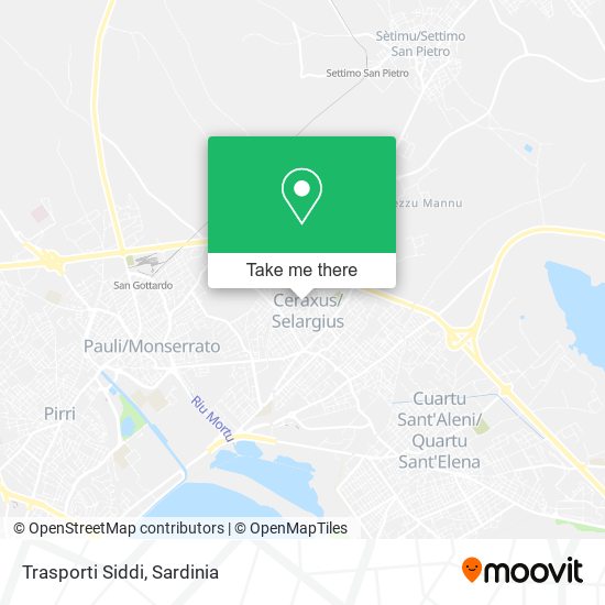 Trasporti Siddi map