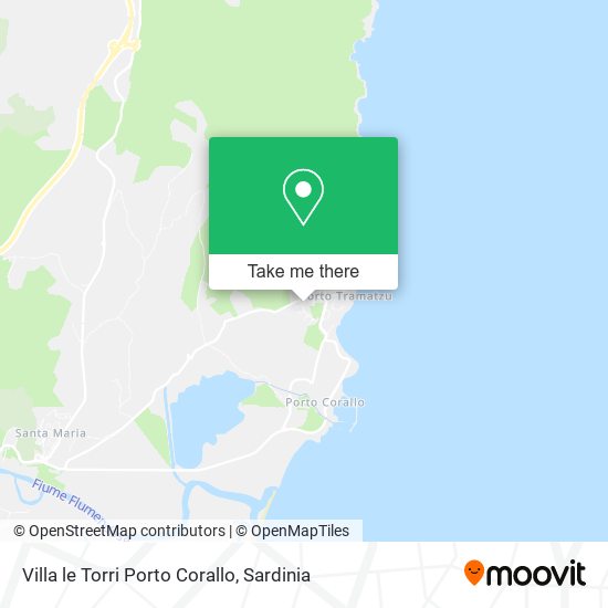 Villa le Torri Porto Corallo map