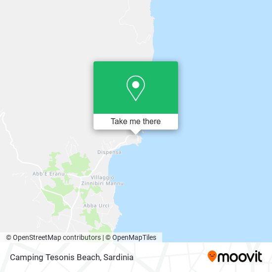 Camping Tesonis Beach map