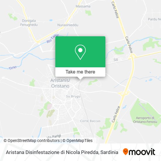 Aristana Disinfestazione di Nicola Piredda map