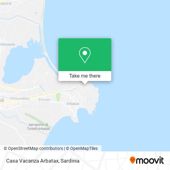Casa Vacanza Arbatax map