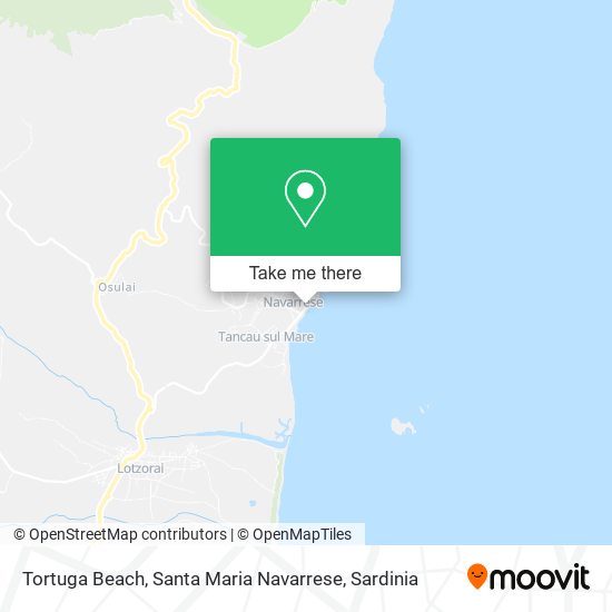 Tortuga Beach, Santa Maria Navarrese map