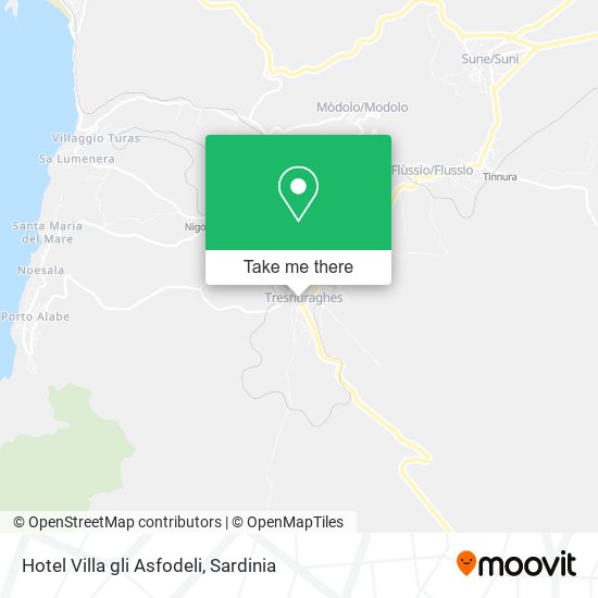 Hotel Villa gli Asfodeli map