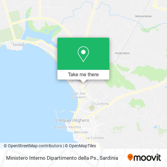 Ministero Interno Dipartimento della Ps. map