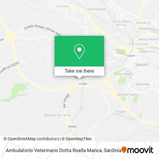 Ambulatorio Veterinario Dotta Roella Manca map